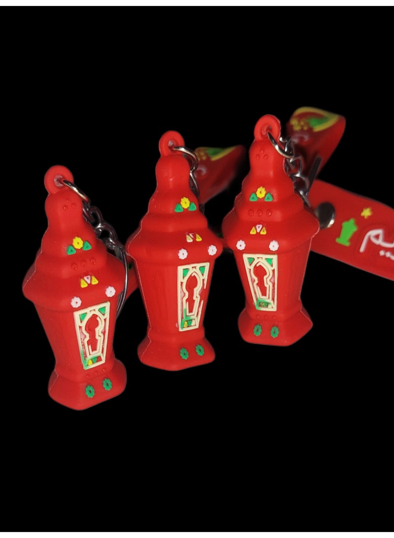 3 of silicone high quality red lanterns  keychains - Image 2